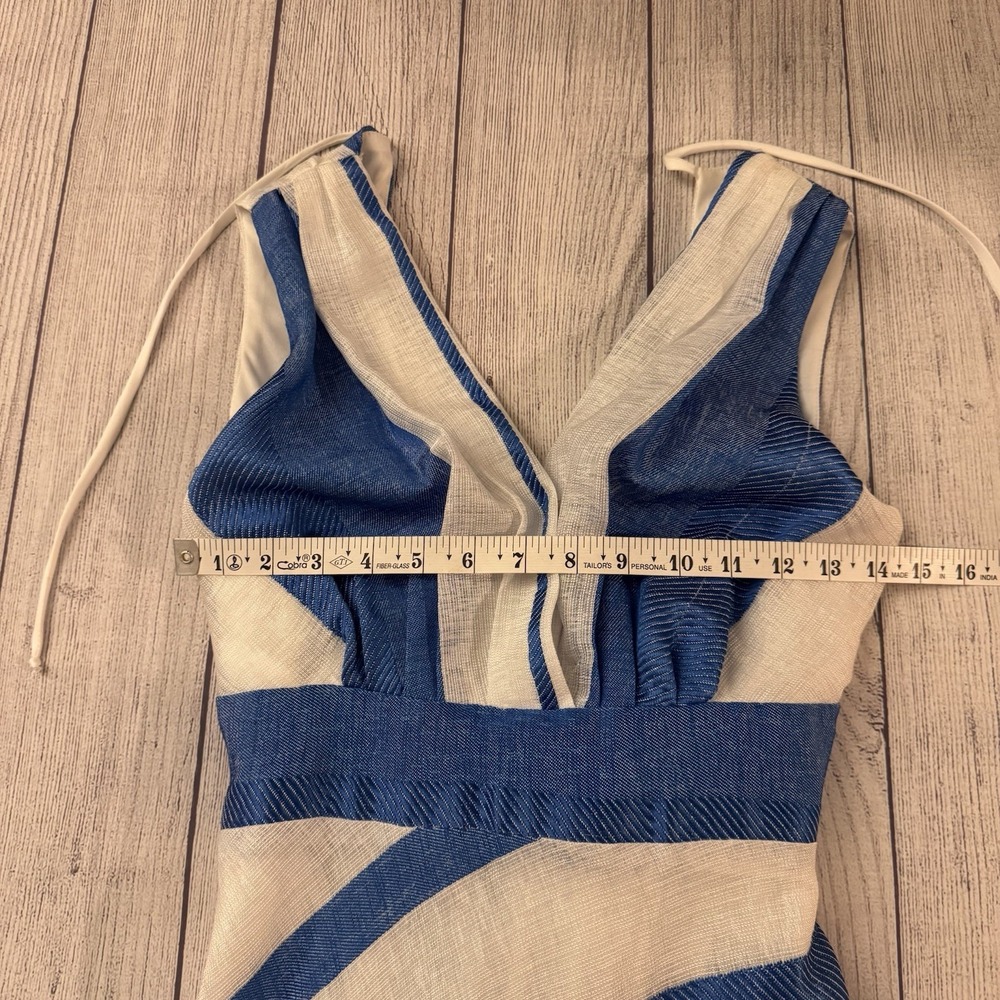 Eva By Eva Franco Venice Mykonos Stripe Dress Women's Size 6 - Picture 3 of 11